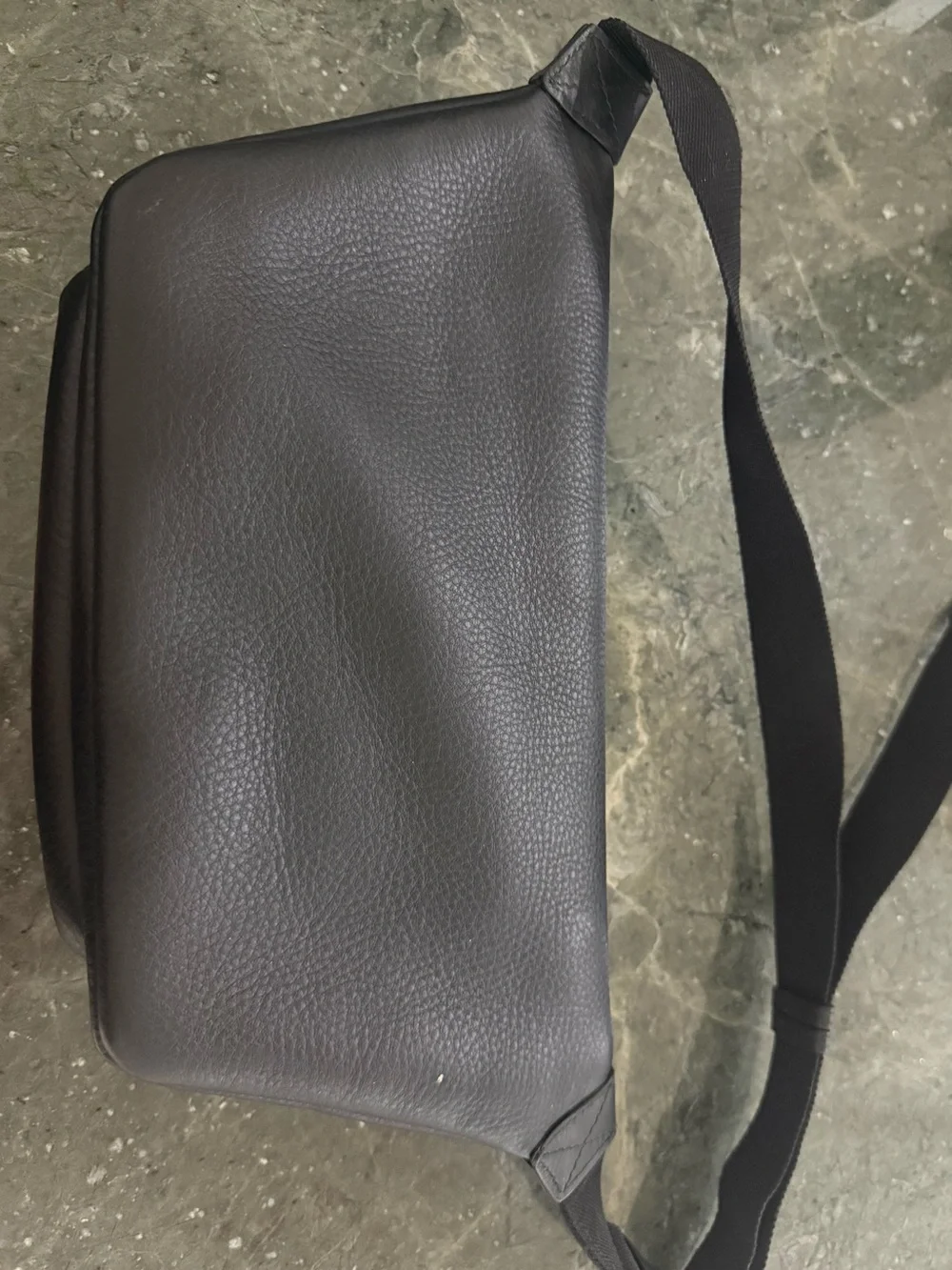 Balenciaga Black Leather Logo Belt Bag with White